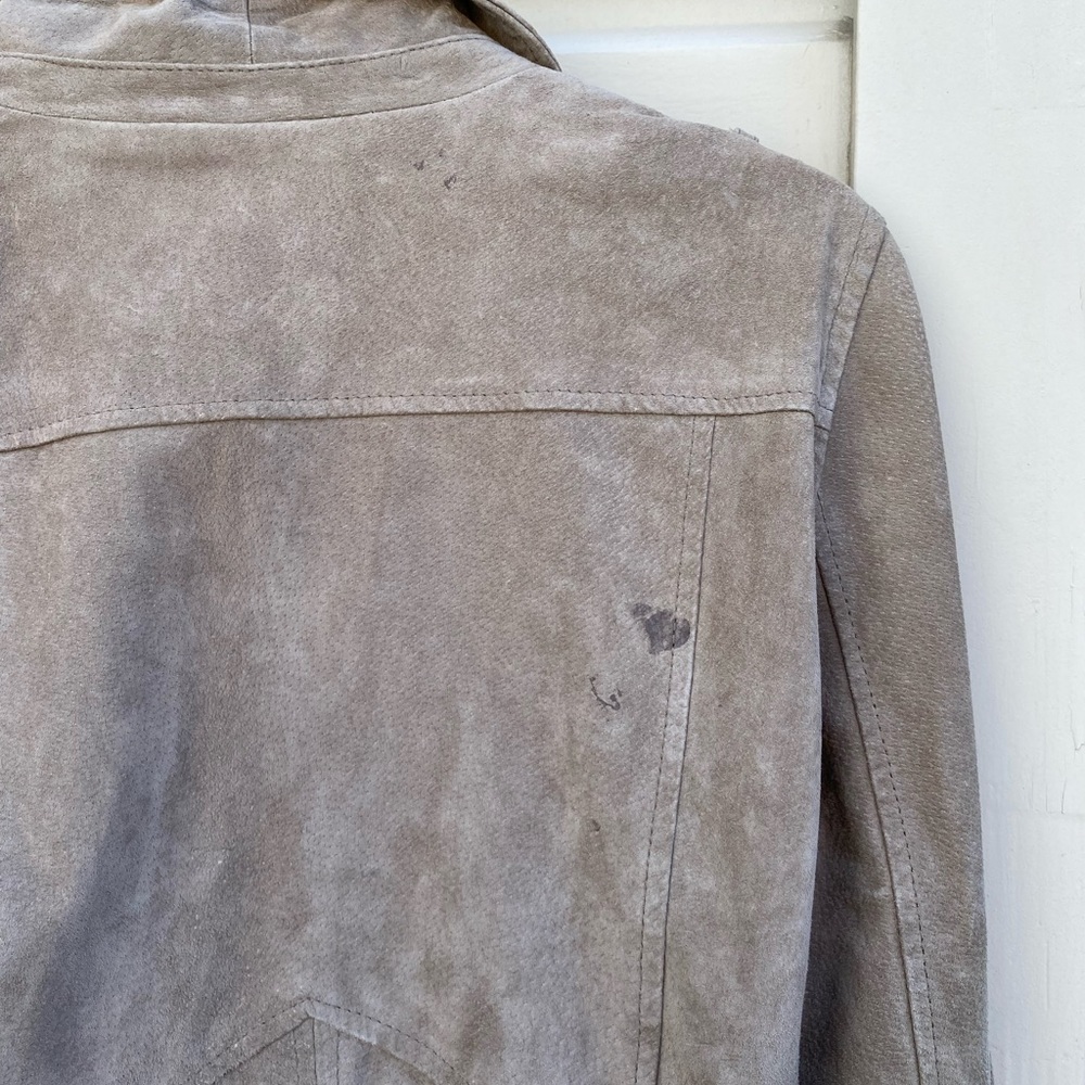 Blank NYC Genuine Suede Moto Jacket Sz L - Picture 7 of 8